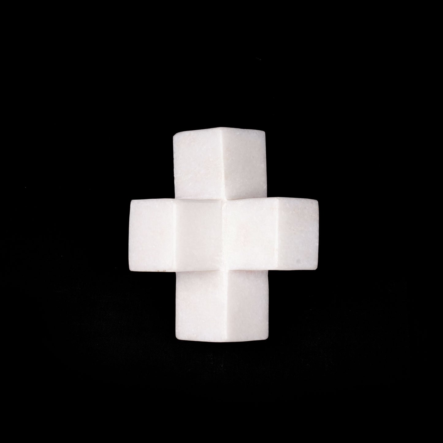 Black & White Marble Cubical Cross
