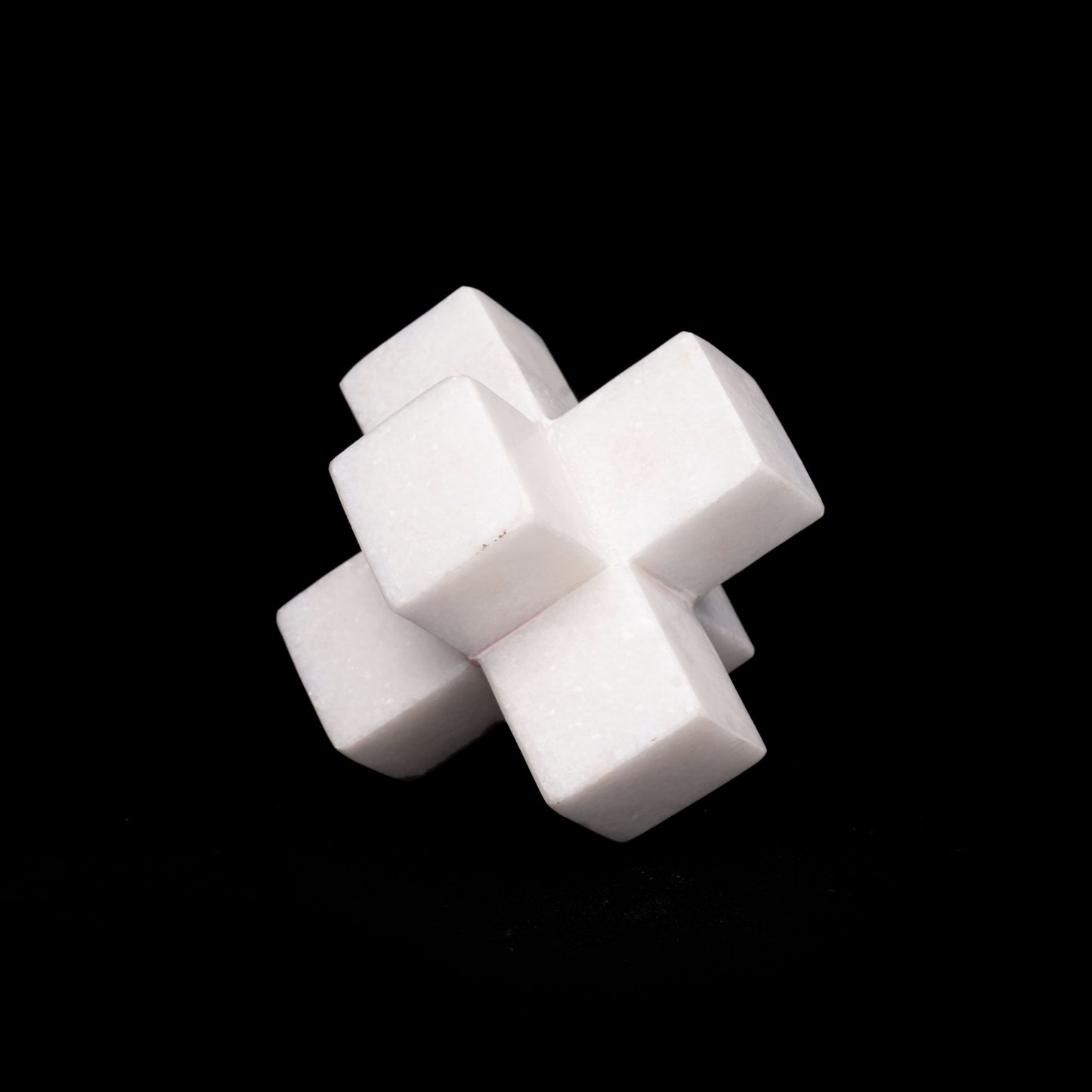 Black & White Marble Cubical Cross 6