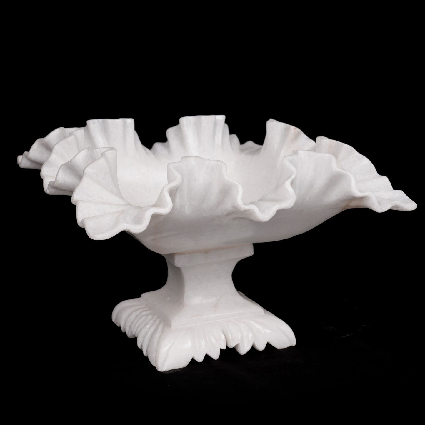 Flower Standing Multipurpose White Marble bowl