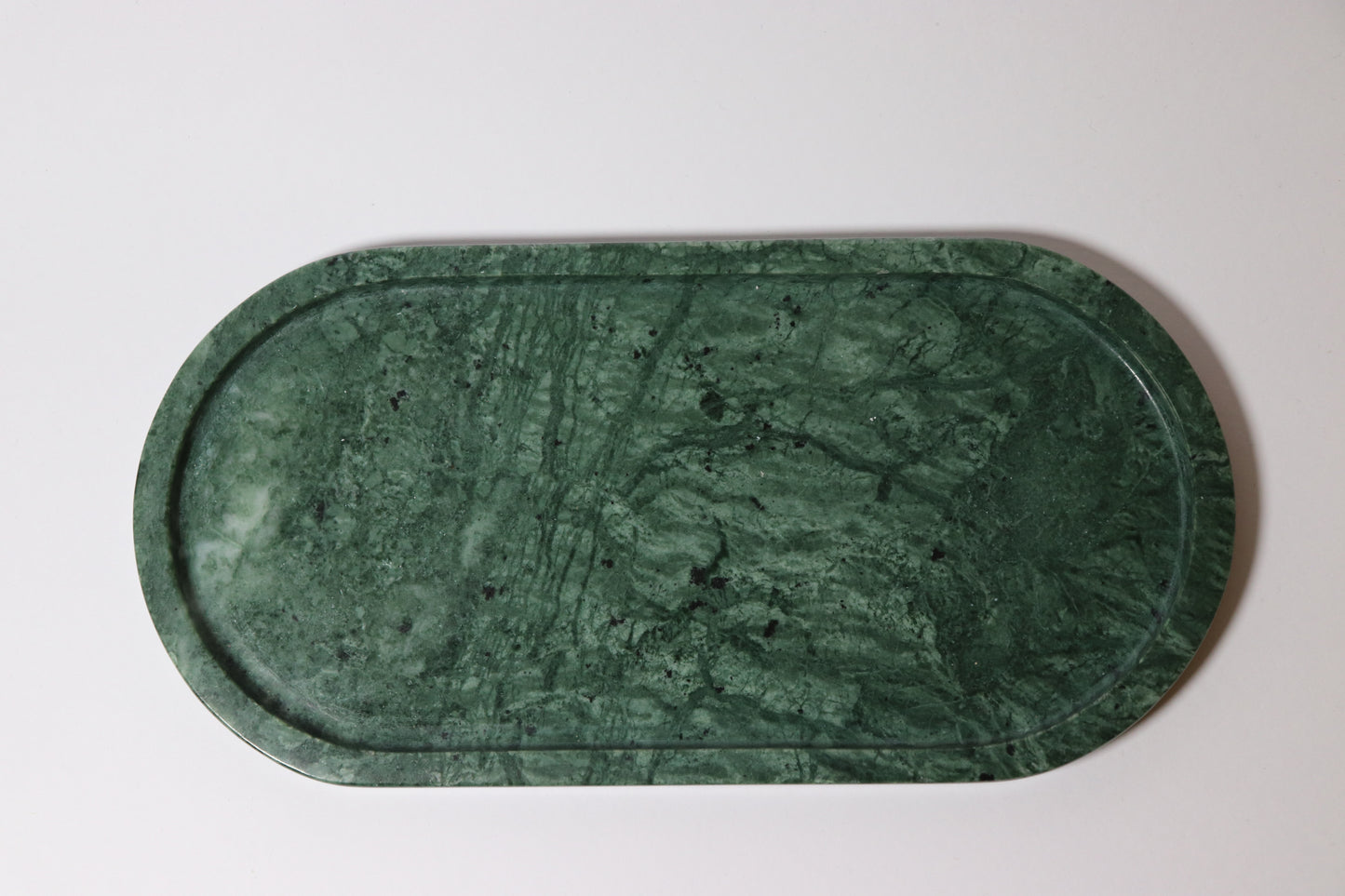 Green Marble Oval Tray