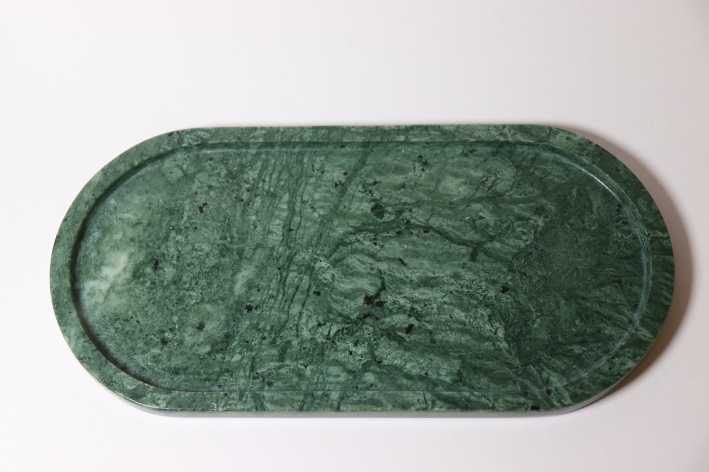 Green Marble Oval Tray