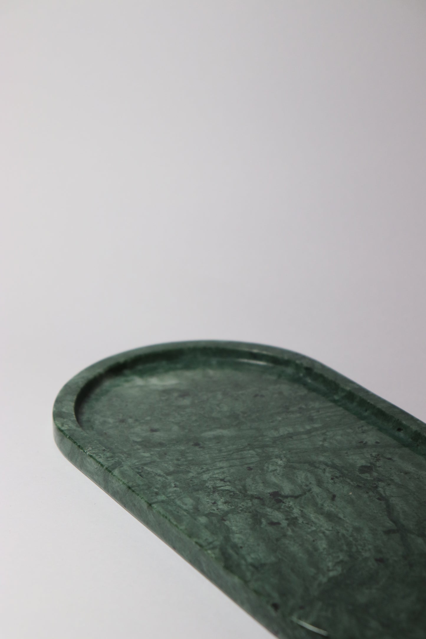 Green Marble Oval Tray