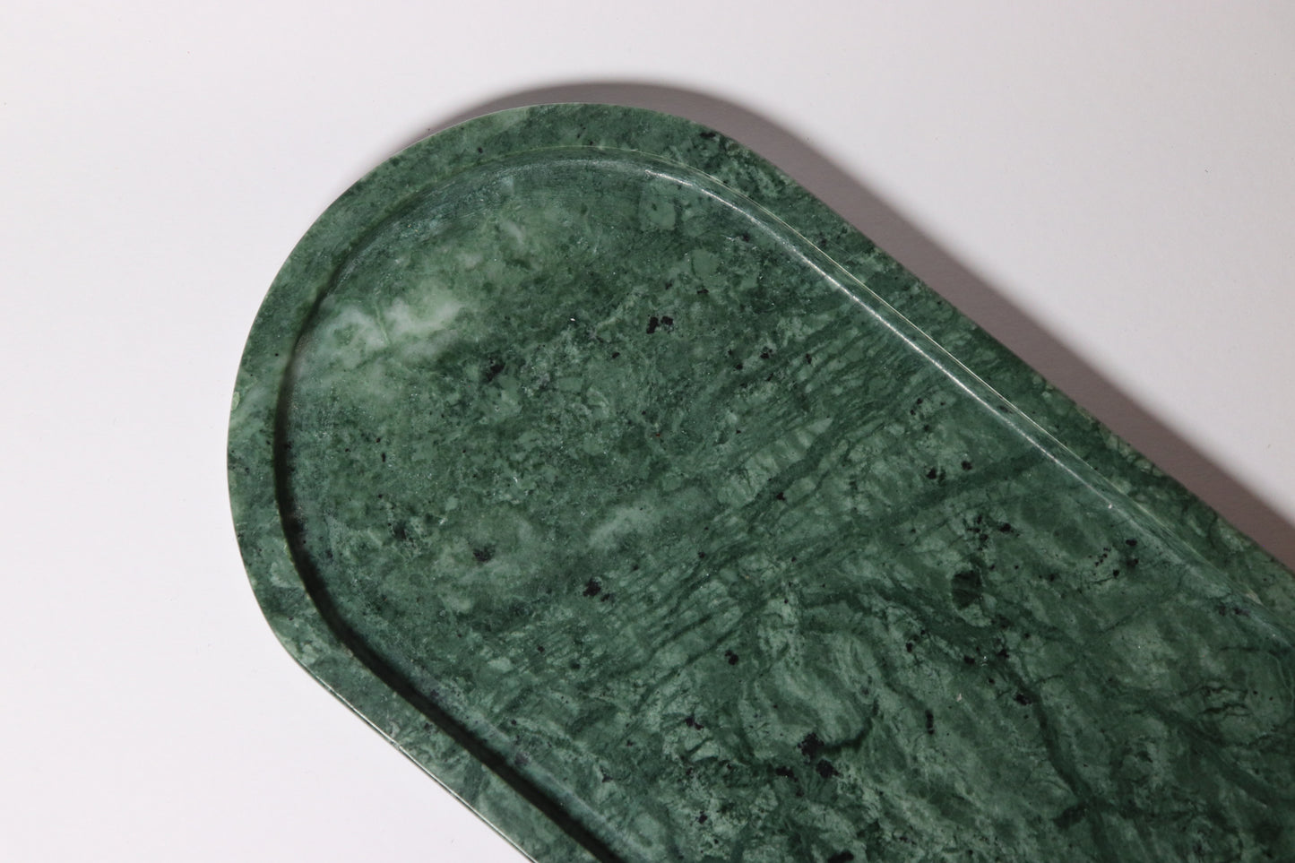 Green Marble Oval Tray