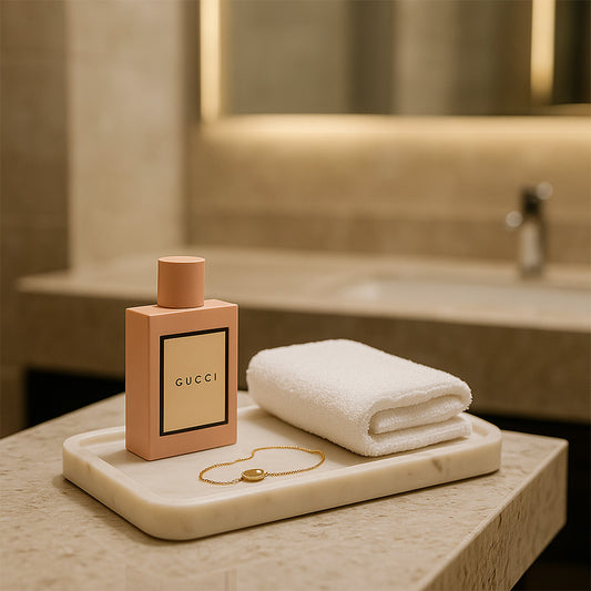 Bandeja minimalista de mármol blanco | Art Decor Accent