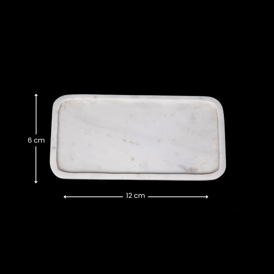 Bandeja minimalista de mármol blanco | Art Decor Accent
