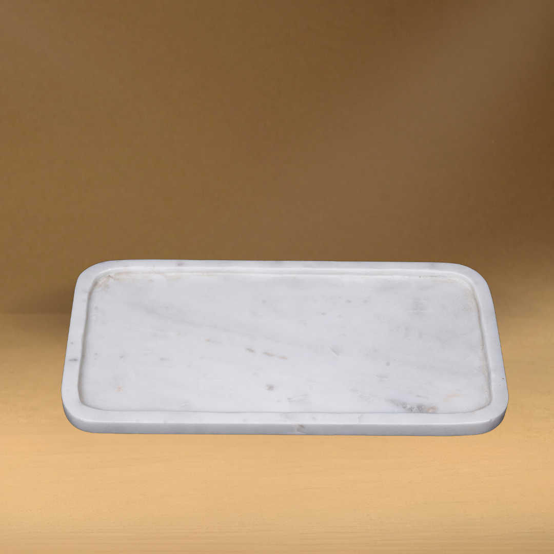 Minimalistic White Marble Tray