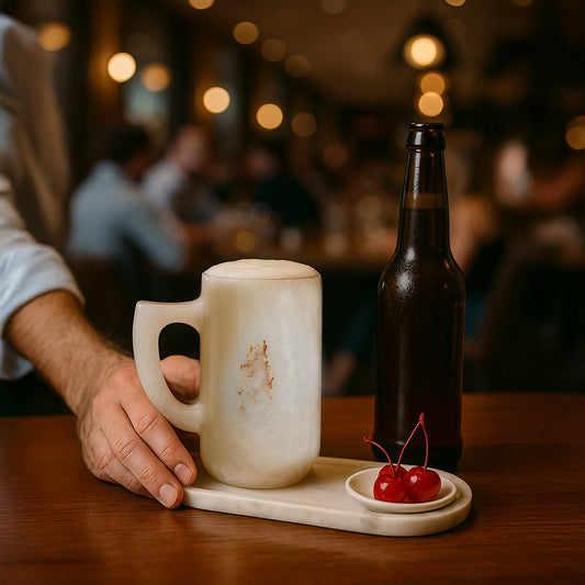 Vaso de cerveza de ónix | Vasos de piedra de lujo hechos a mano