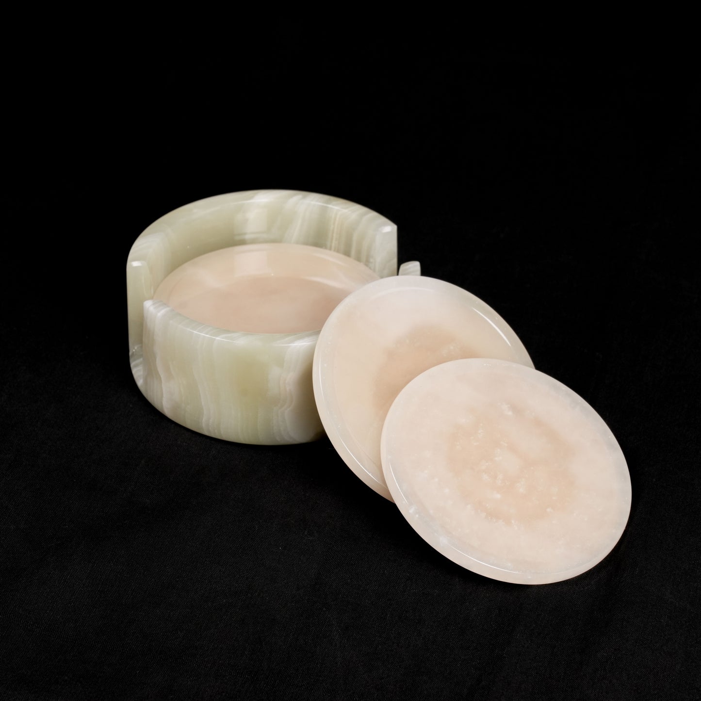 Onyx Coaster Set – Natural Stone Elegance