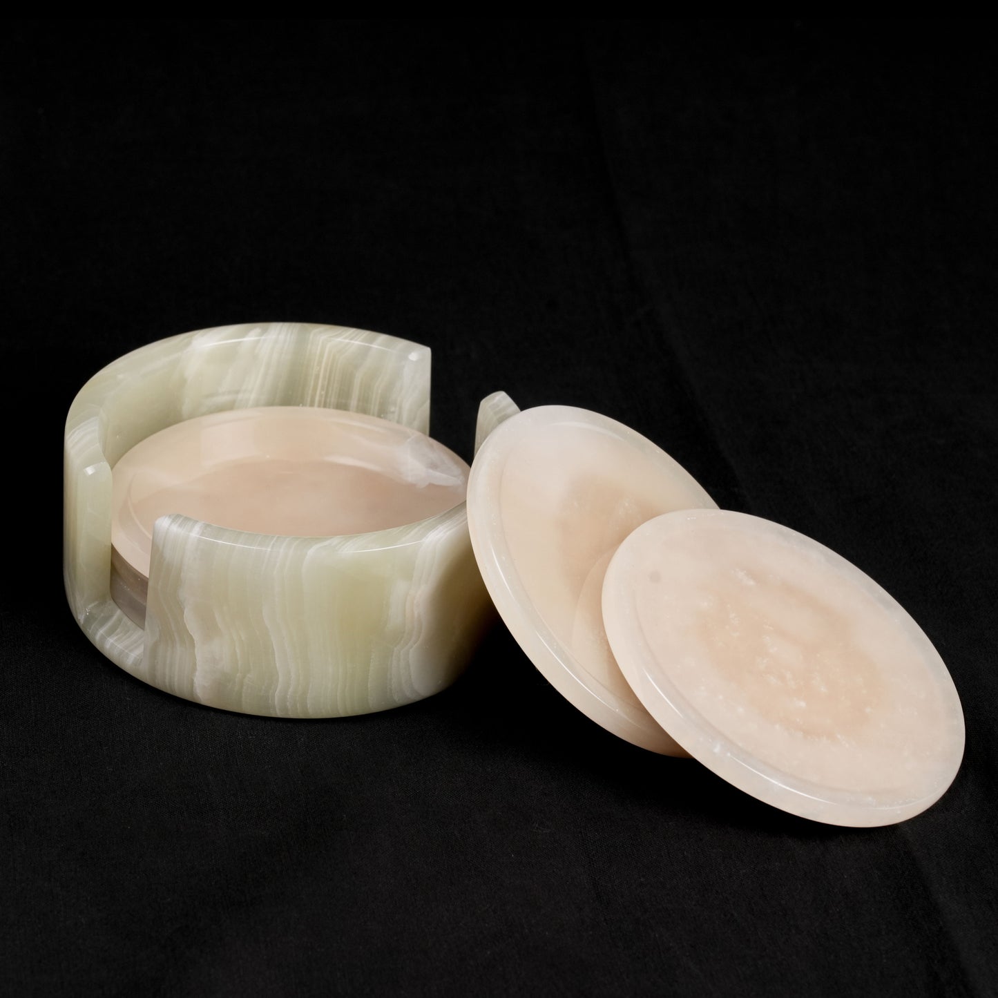 Onyx Coaster Set – Natural Stone Elegance