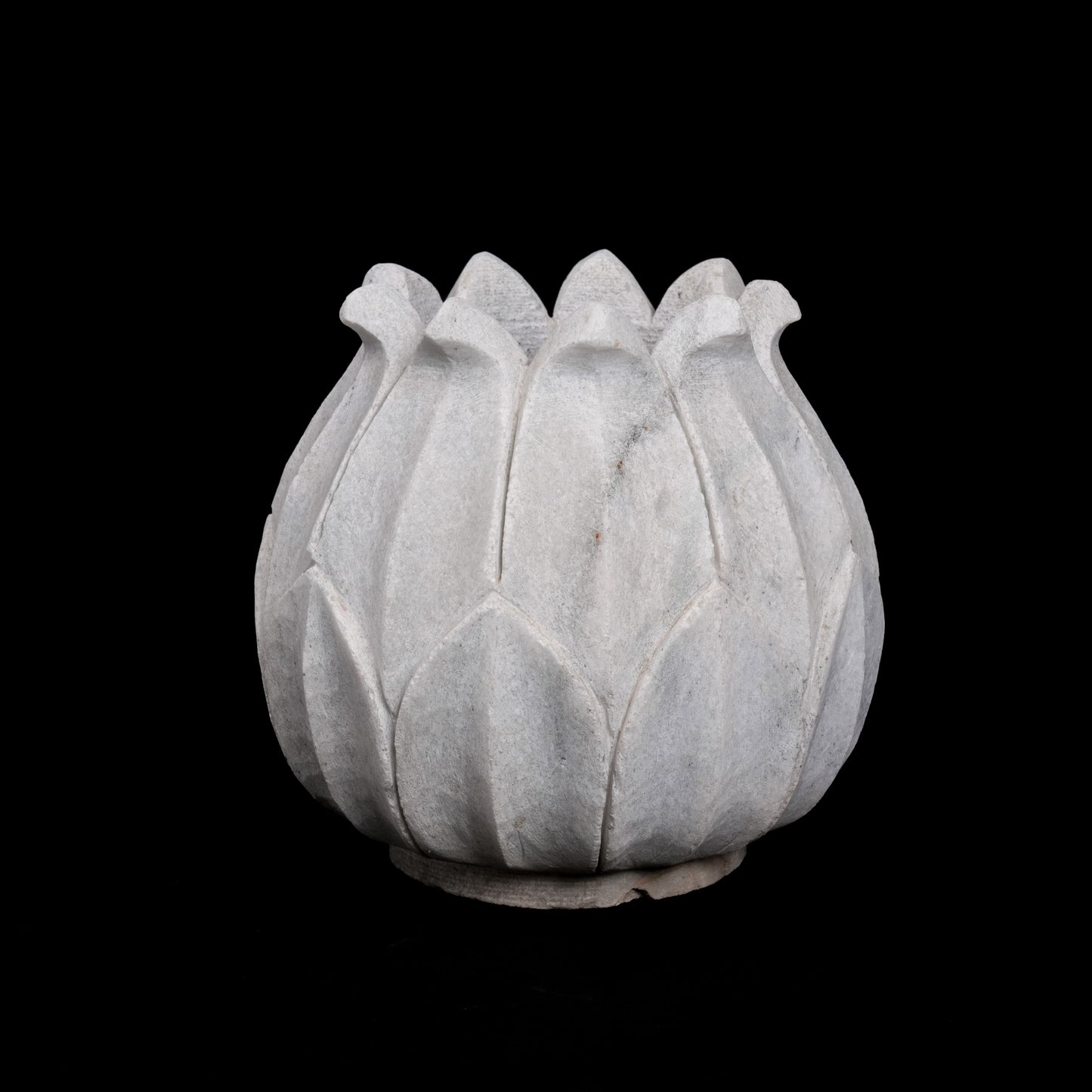 Outdoor White Marble Flower Pot