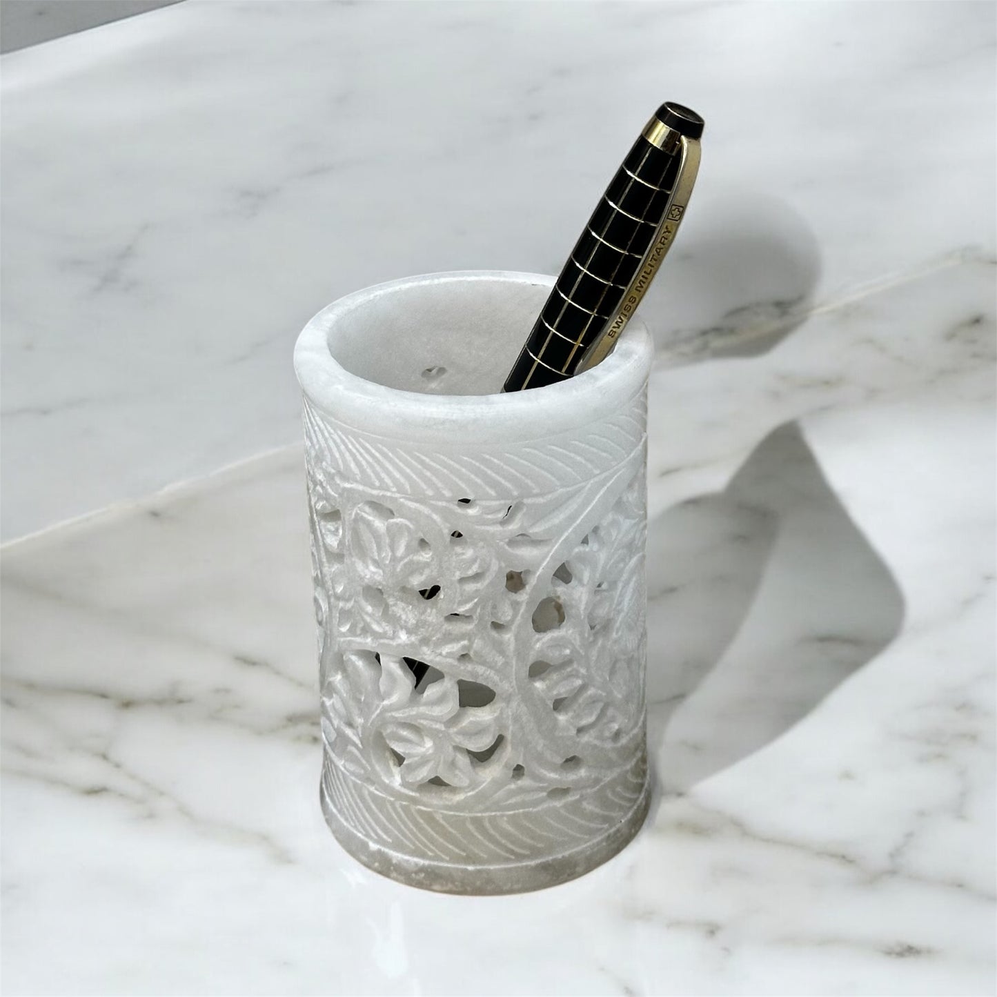 marble pen stand for office desks, home studies, or gifting.