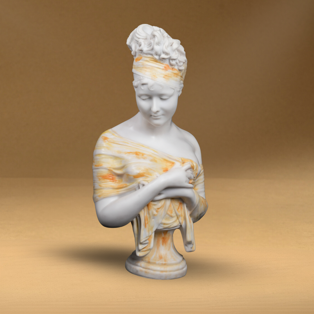Renaissance Lady Sculpture white marble