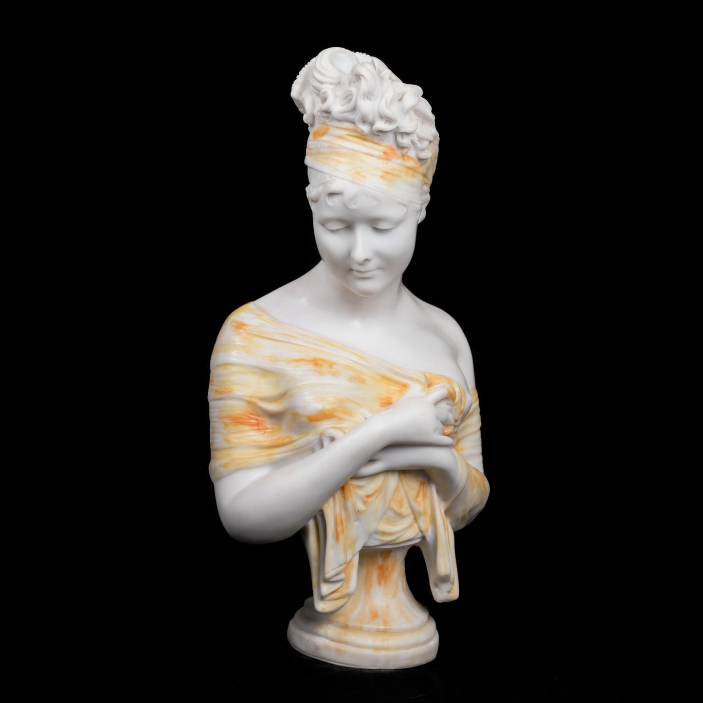 Renaissance Lady Sculpture white marble