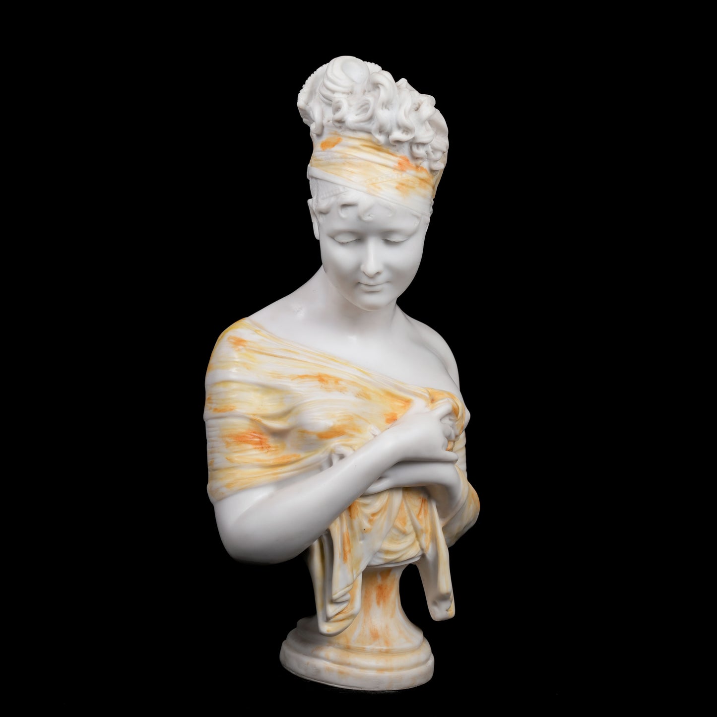 Renaissance Lady Sculpture white marble