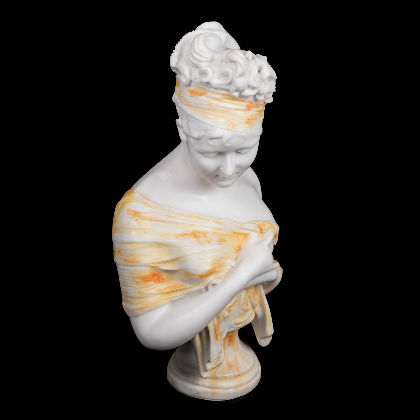 Renaissance Lady Sculpture white marble