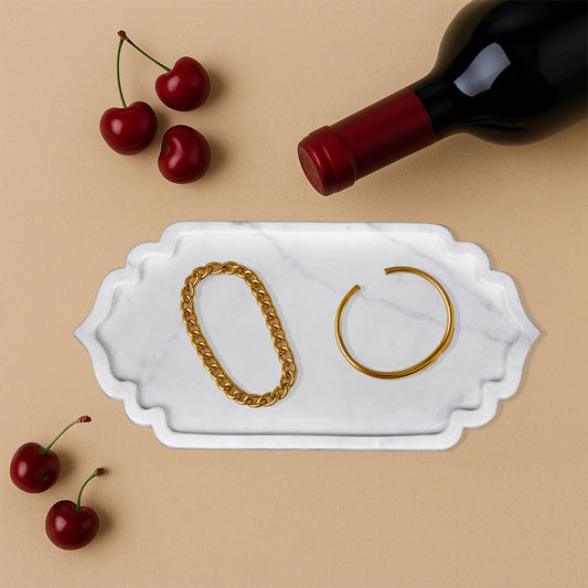 Royal White Marble Arch Tray | Art Decor and Royal Collectables