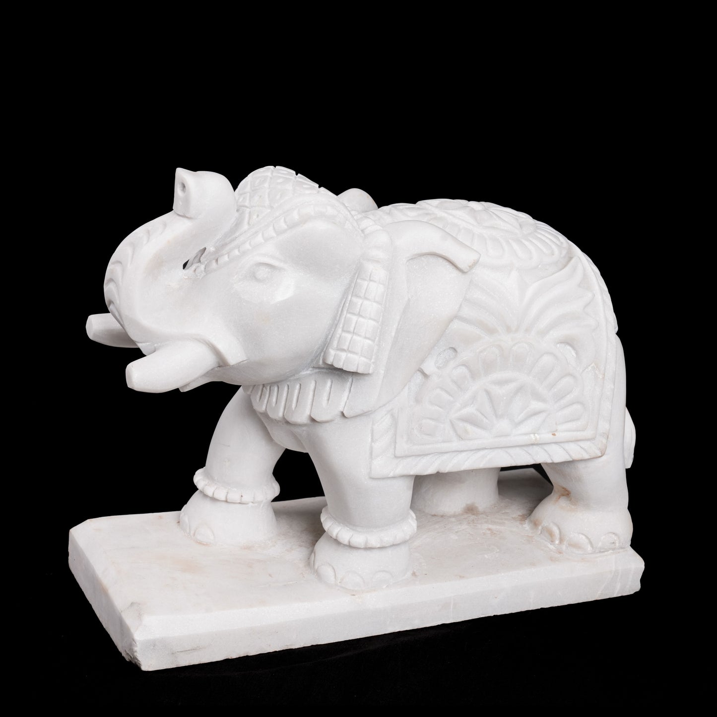 Royal Indian Elephant White Marble