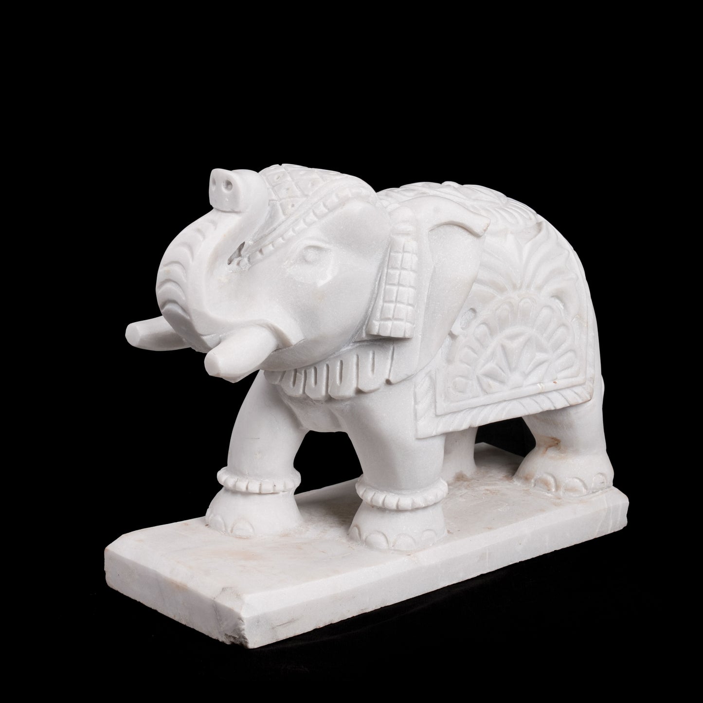 Royal Indian Elephant White Marble