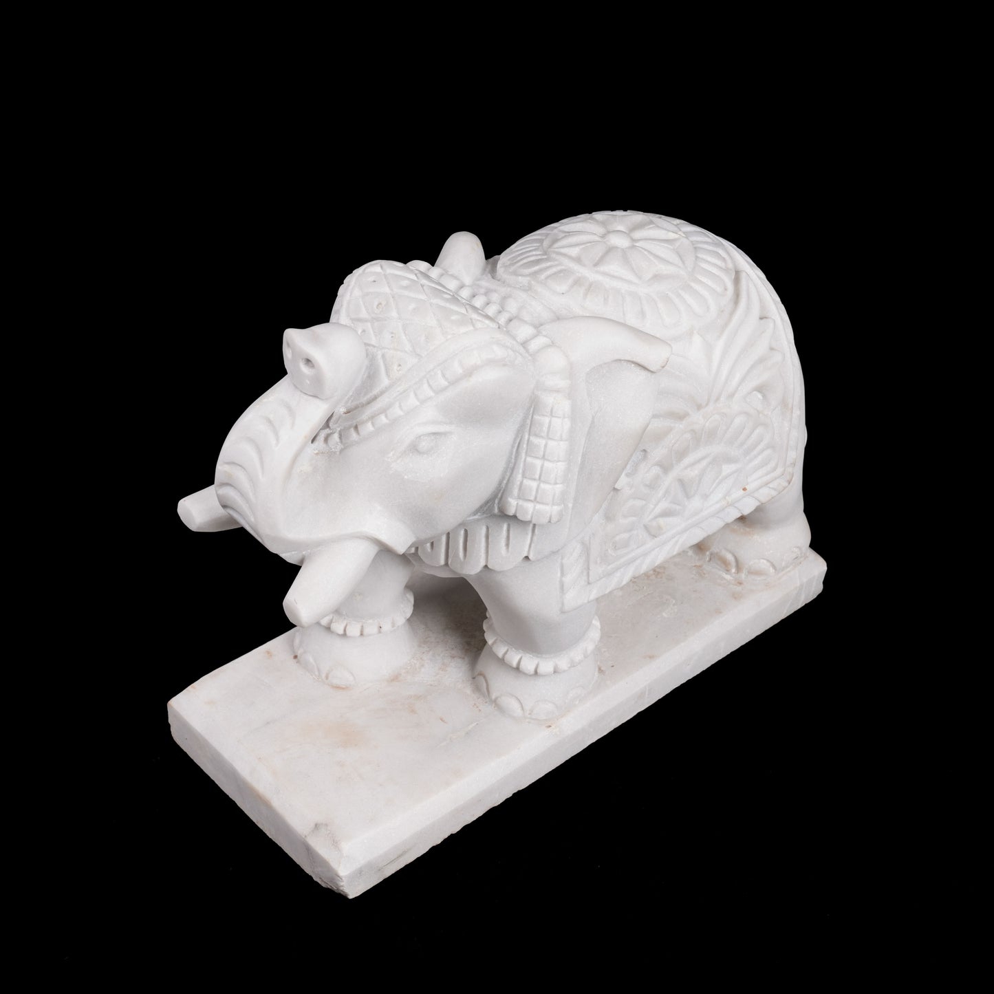 Royal Indian Elephant White Marble