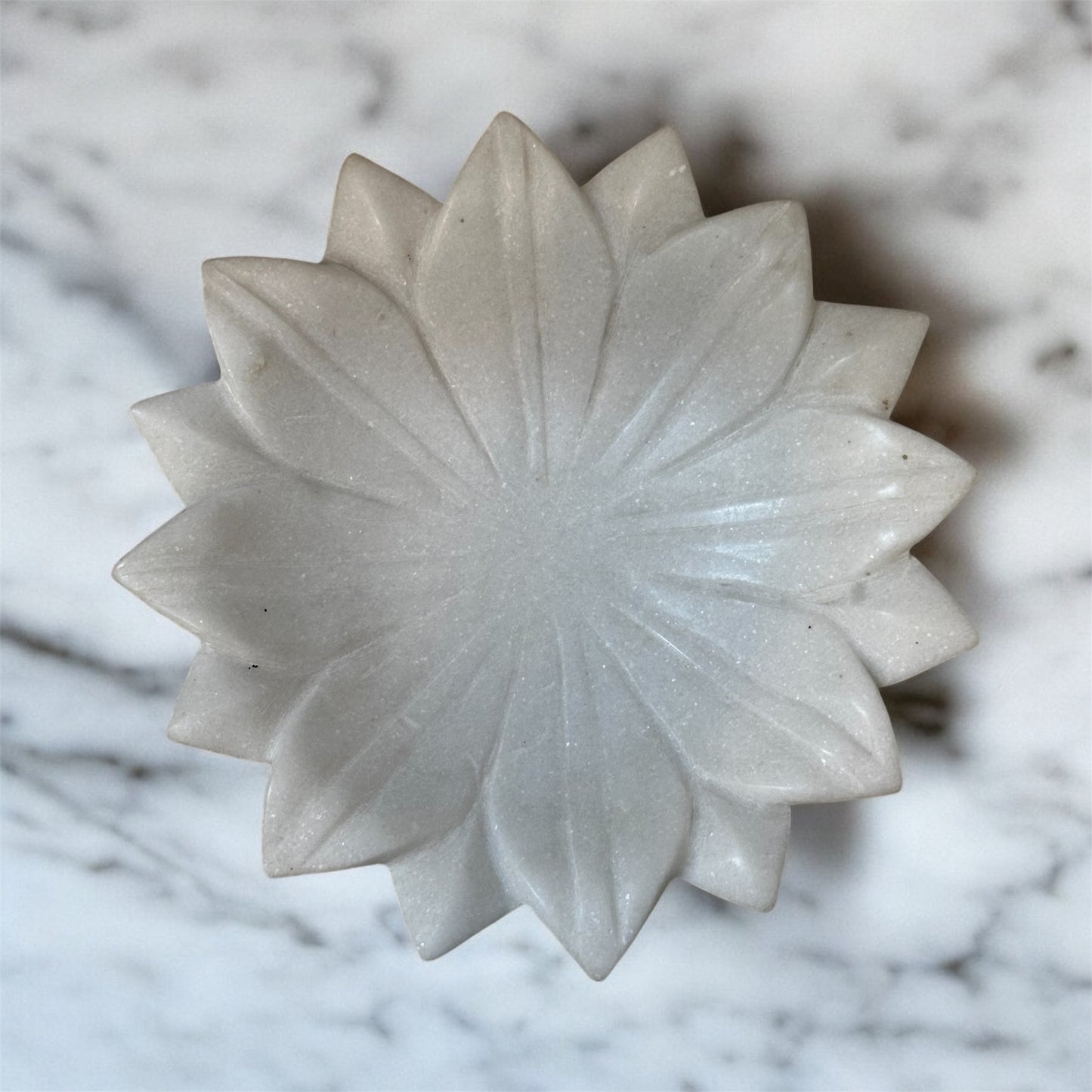 Royal White Lotus Shaped Deep Plate