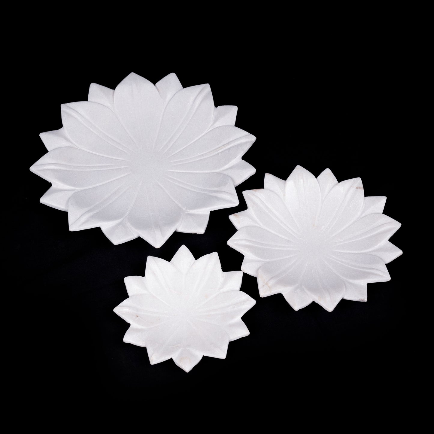 Royal White Lotus Shaped Deep Plate