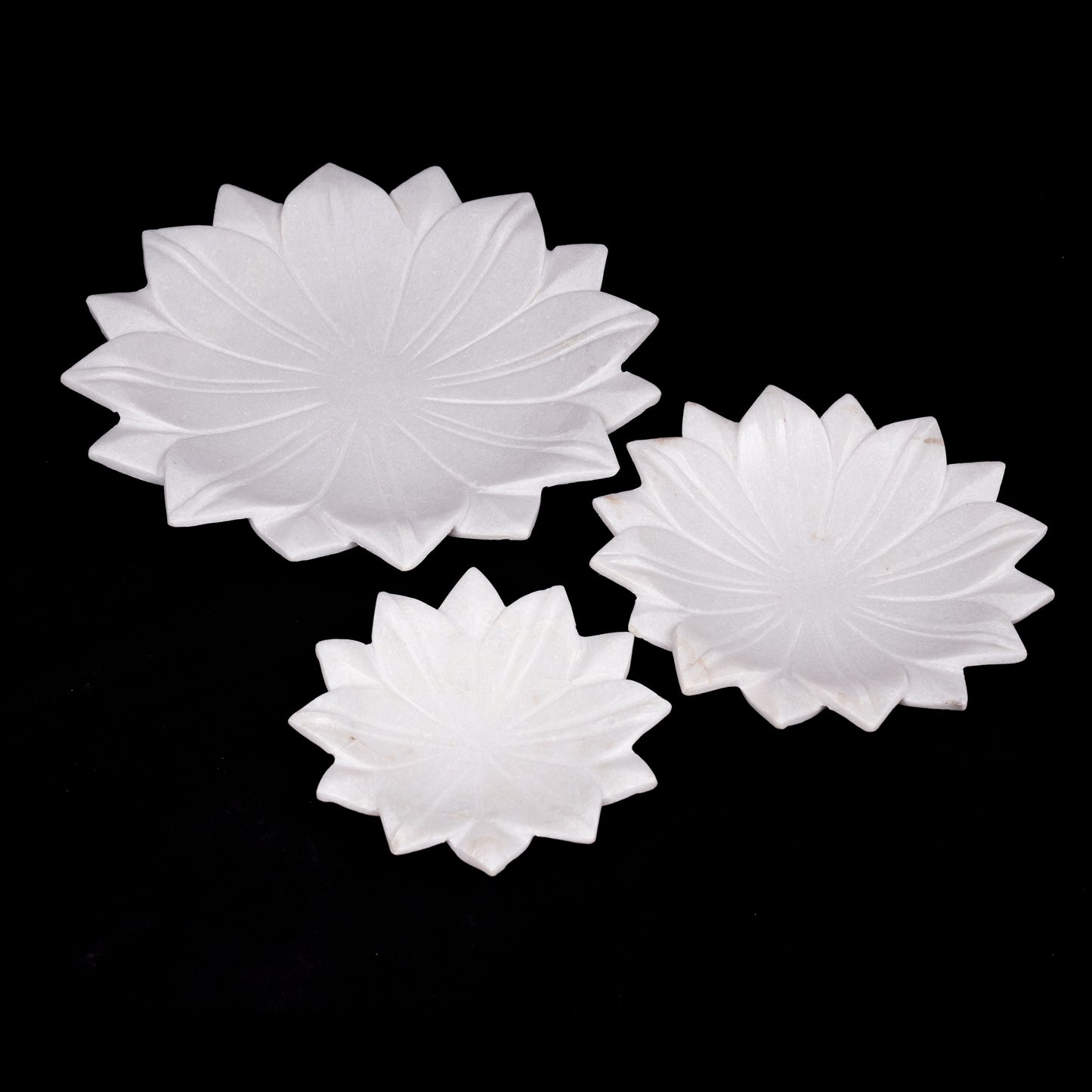 Royal White Lotus Shaped Deep Plate