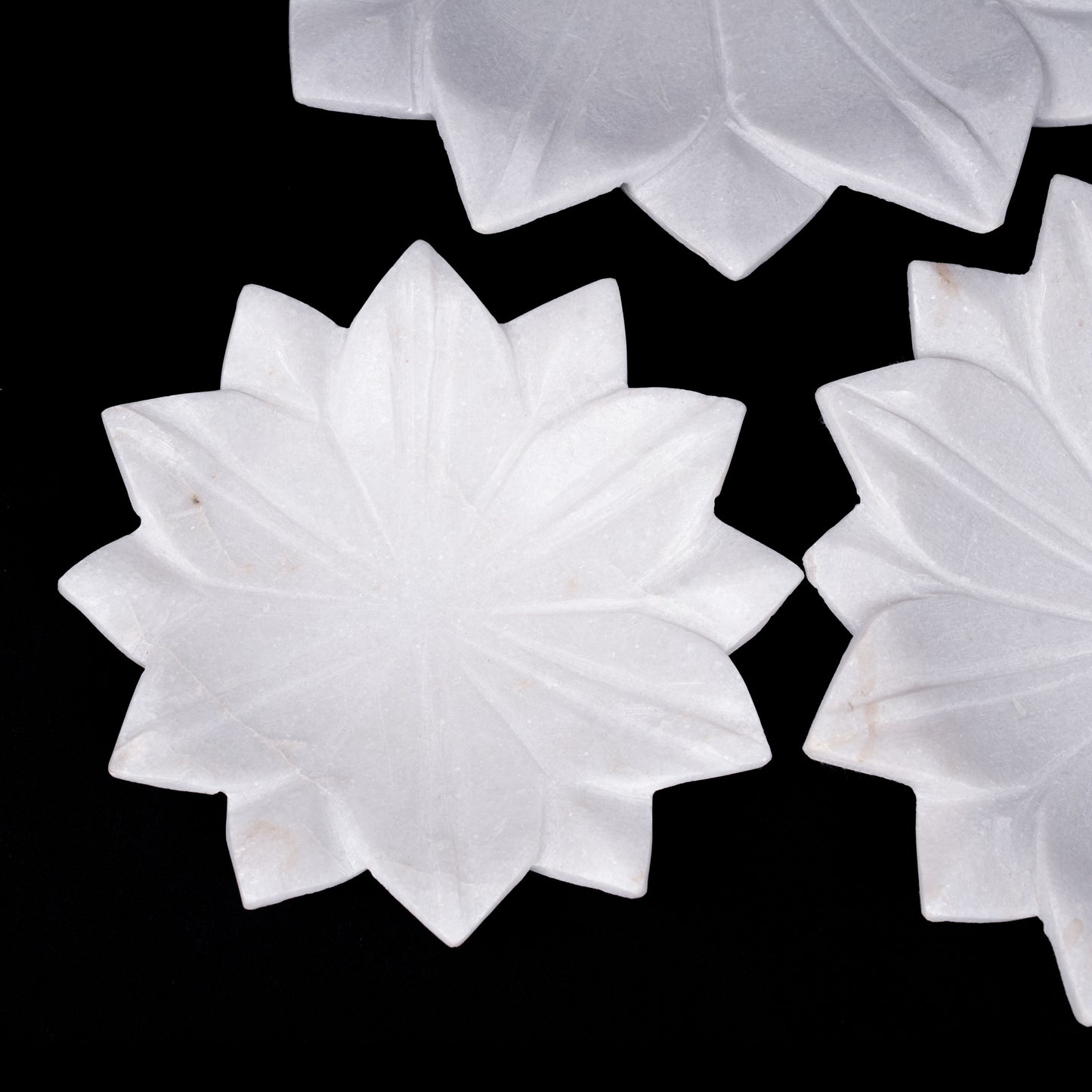Royal White Lotus Shaped Deep Plate