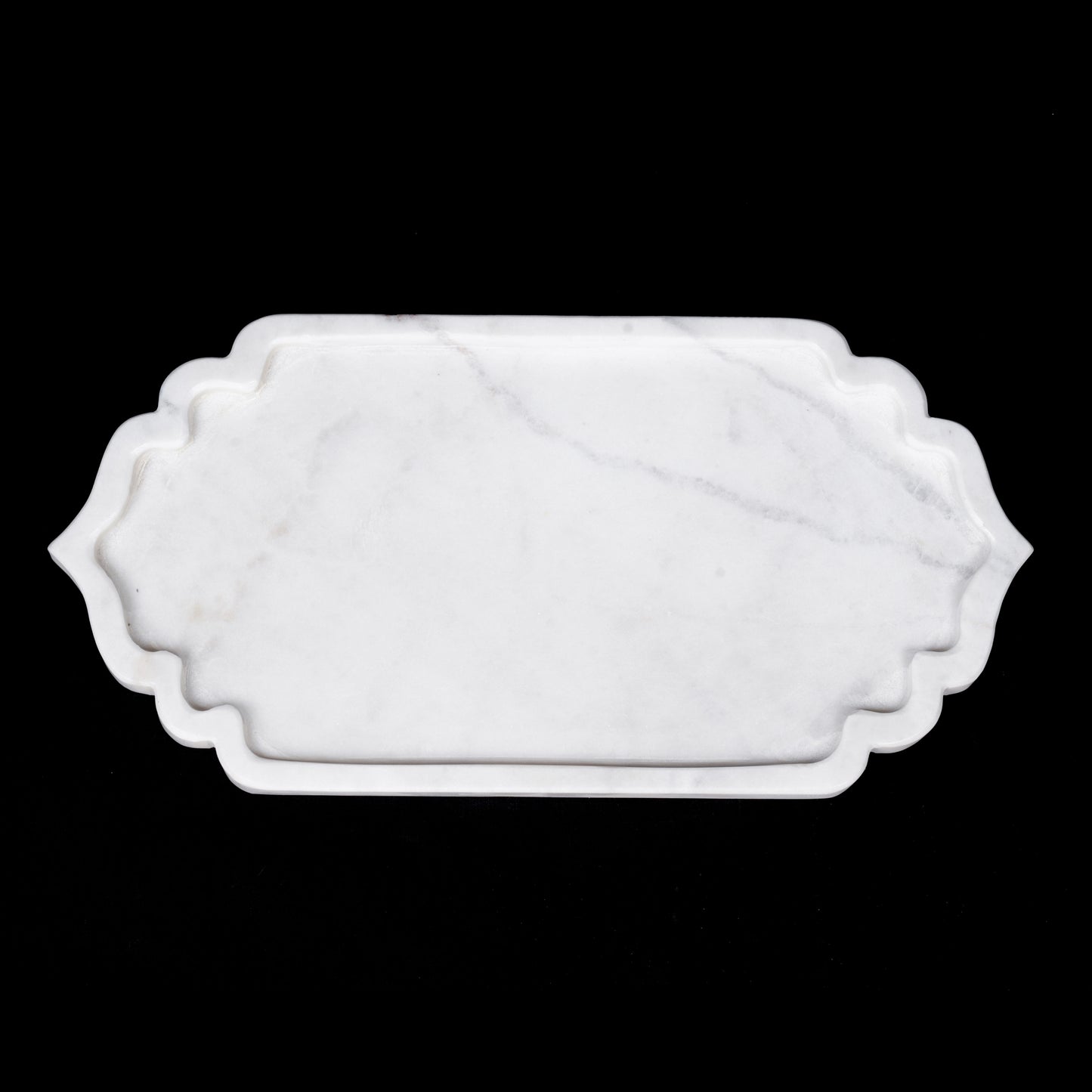 Royal White Marble Arch Tray