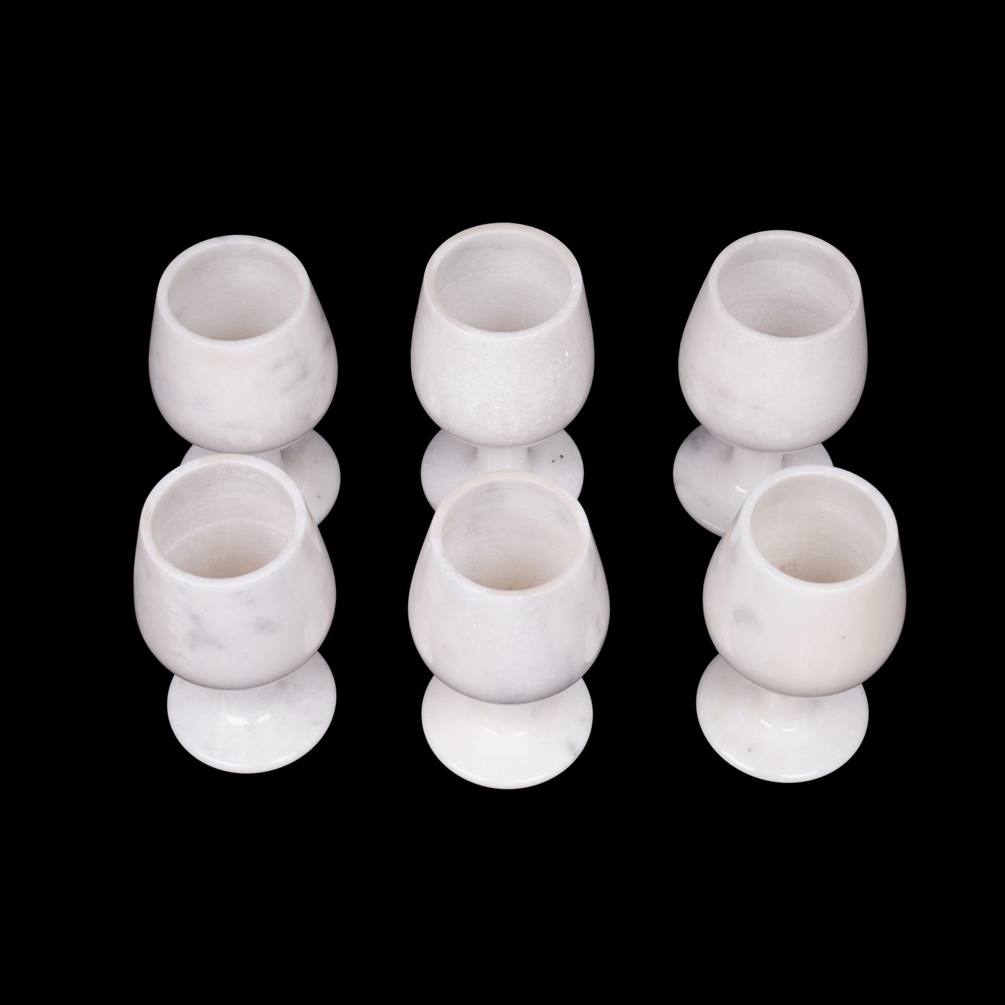 Royal White Marble Wine Glass