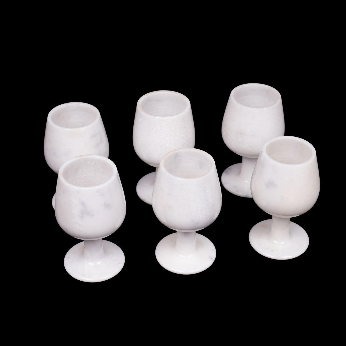 Royal White Marble Wine Glass
