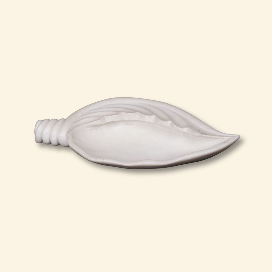 Urli en forma de concha | Cuenco multiusos de mármol blanco para una decoración elegante