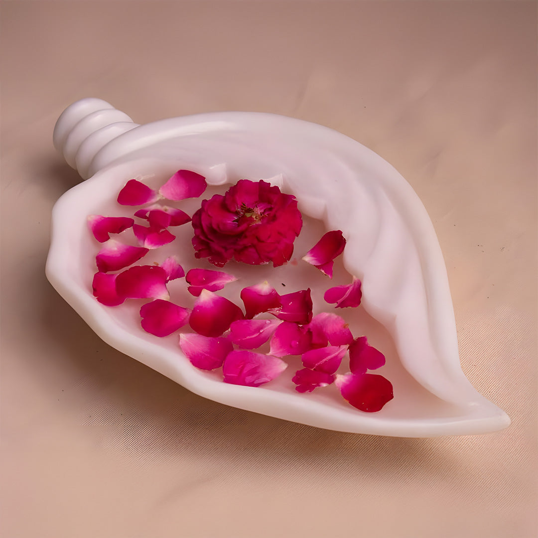 Urli en forma de concha | Cuenco multiusos de mármol blanco para una decoración elegante
