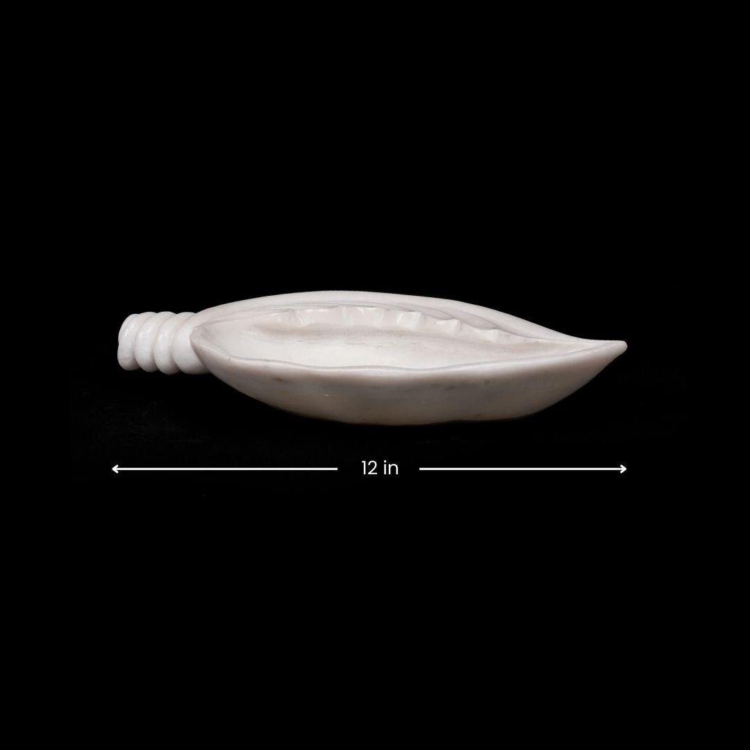 Urli en forma de concha | Cuenco multiusos de mármol blanco para una decoración elegante