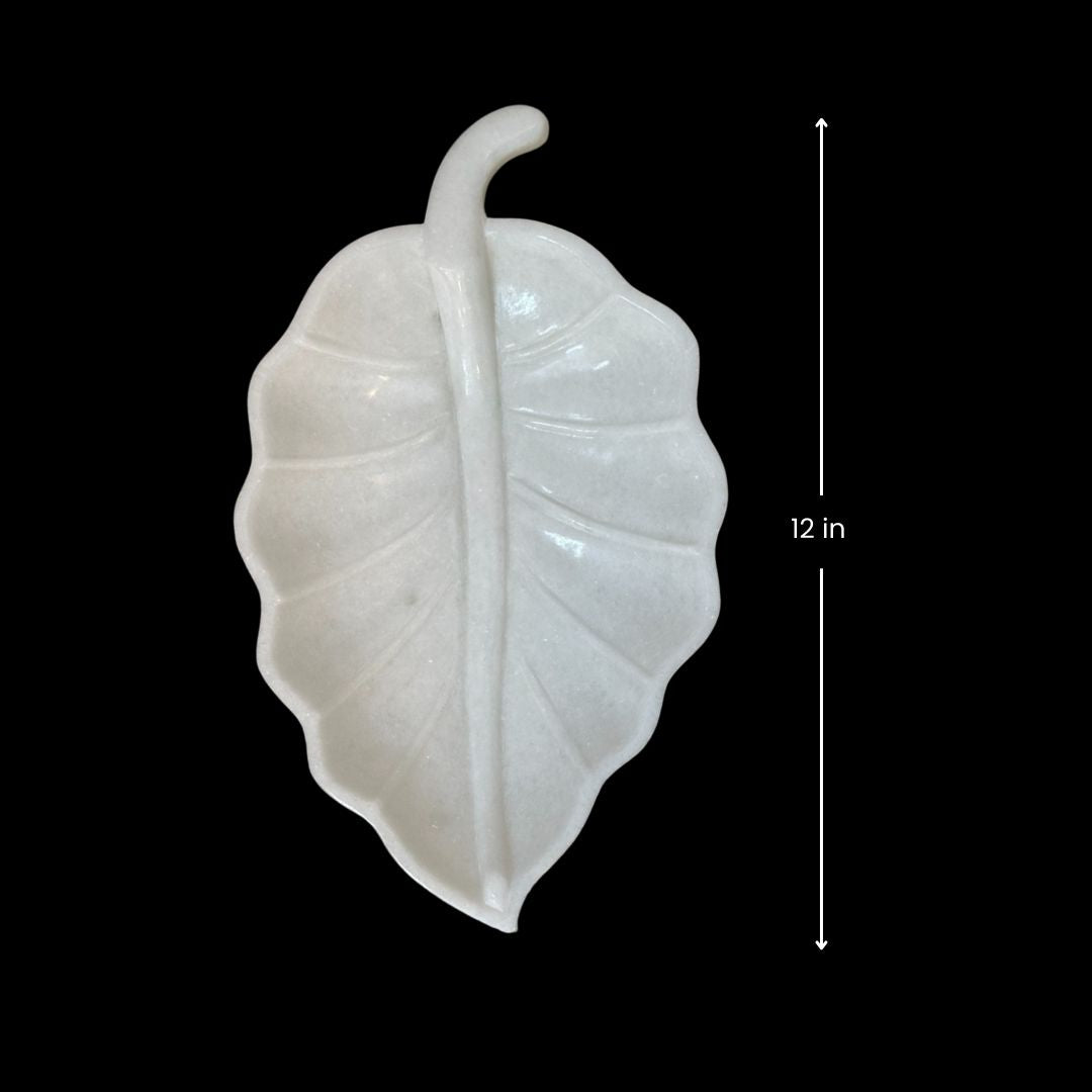 Cuenco de mármol blanco con pétalos | Royal Multipurpose Decor