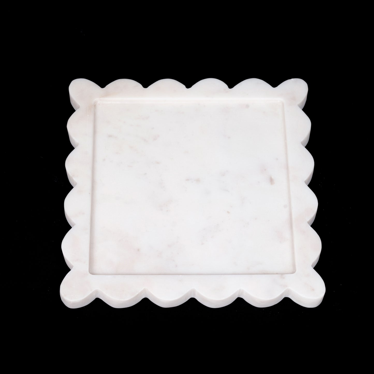 White Marble Arch Square Plate