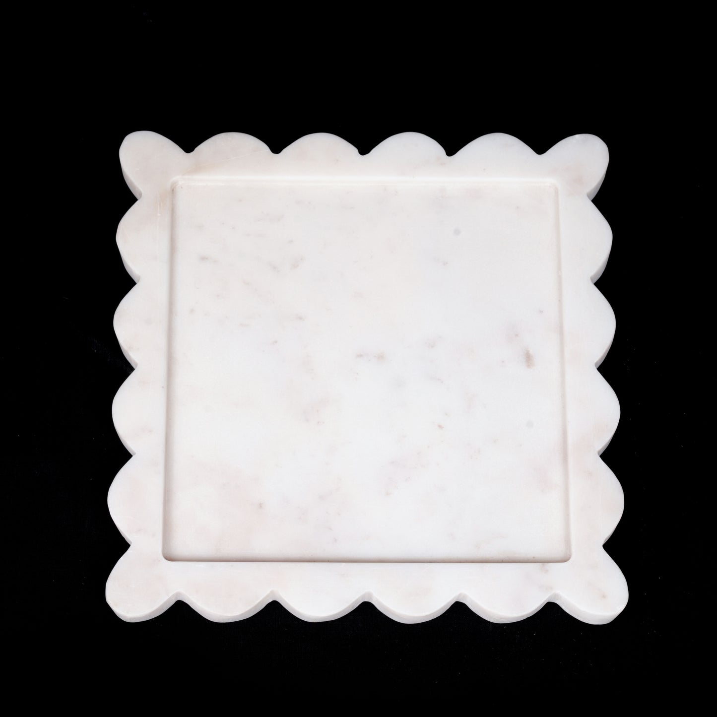 White Marble Arch Square Plate