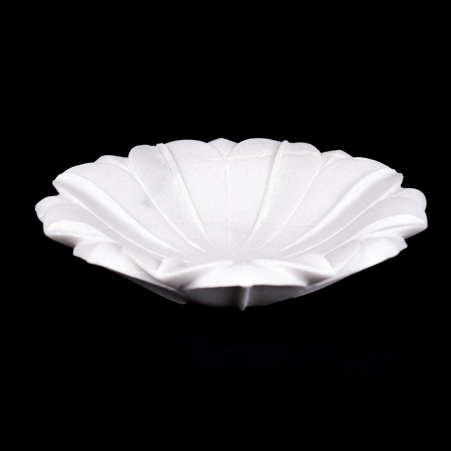 White Marble Lotus Urli | Multipurpose Bowl