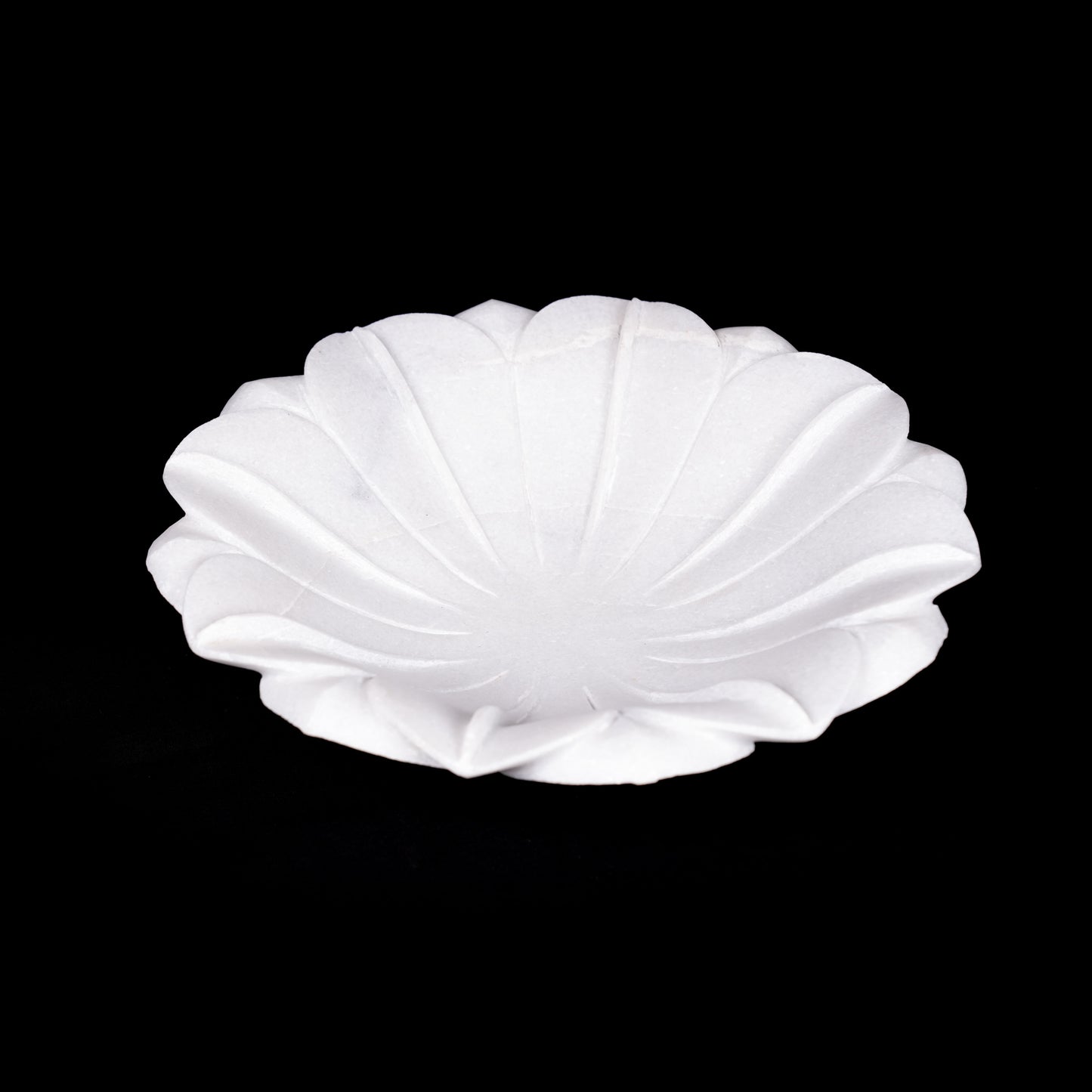 White Marble Lotus Urli | Multipurpose Bowl