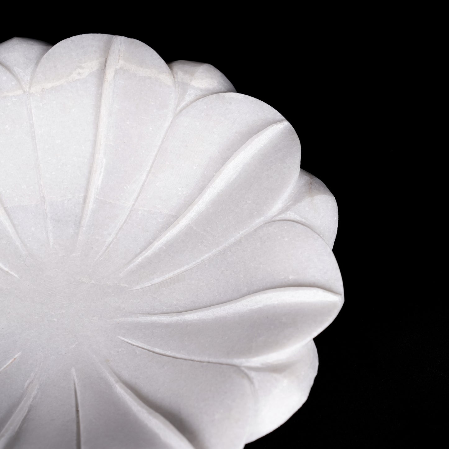 White Marble Lotus Urli | Multipurpose Bowl
