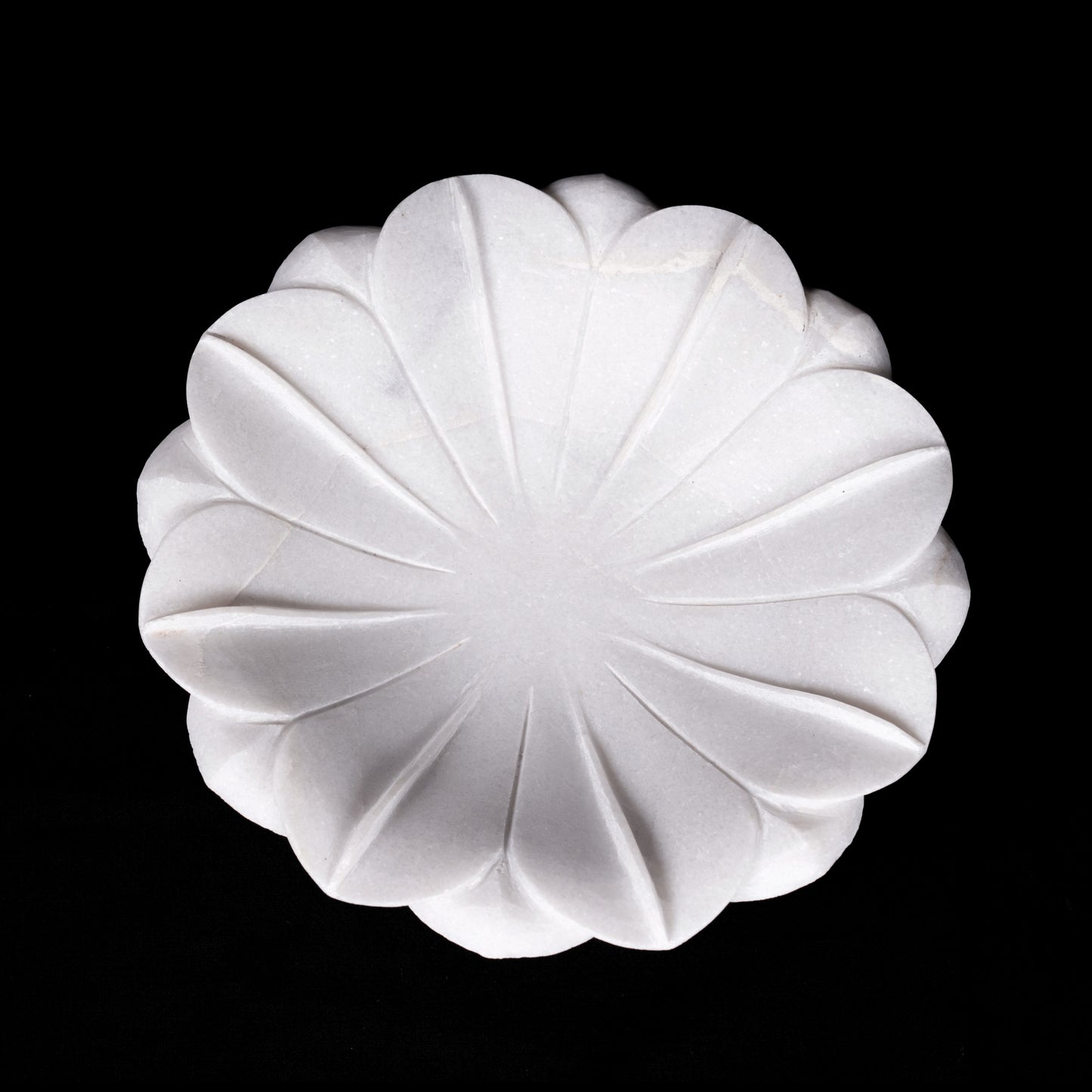 White Marble Lotus Urli | Multipurpose Bowl