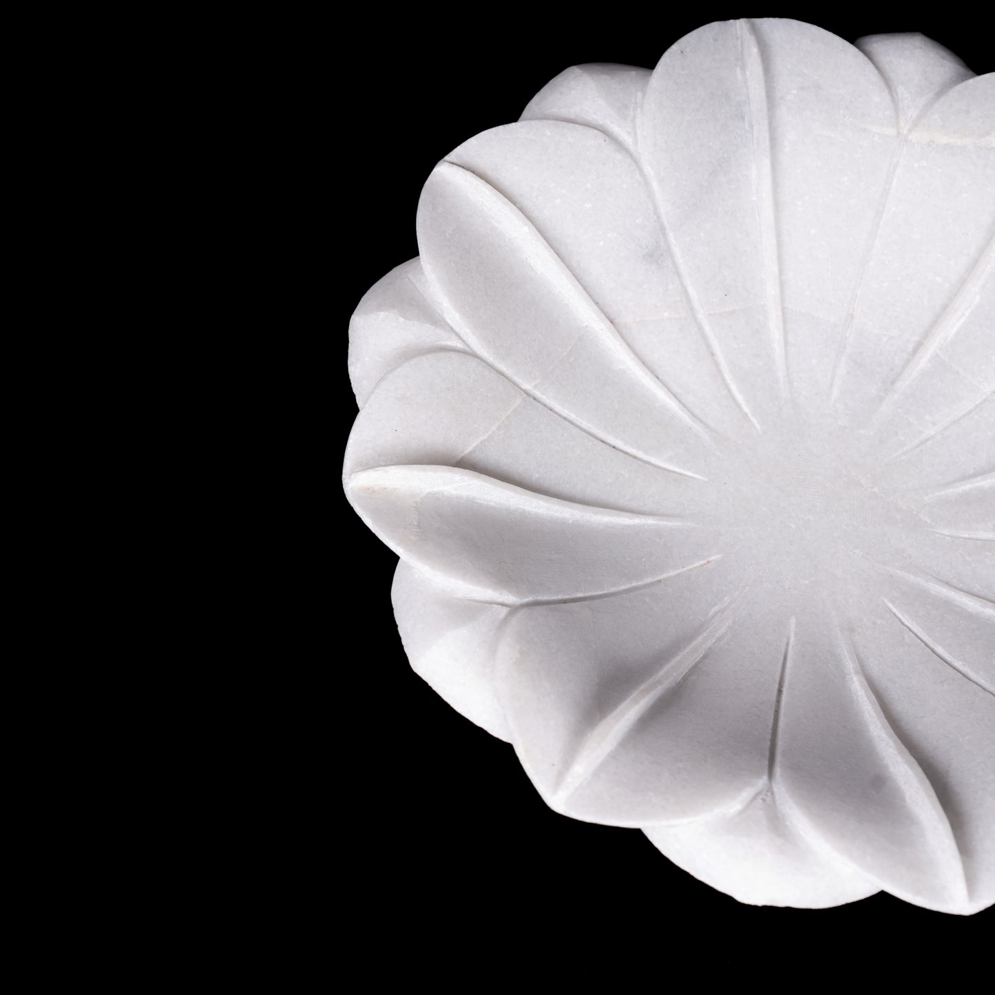 White Marble Lotus Urli | Multipurpose Bowl