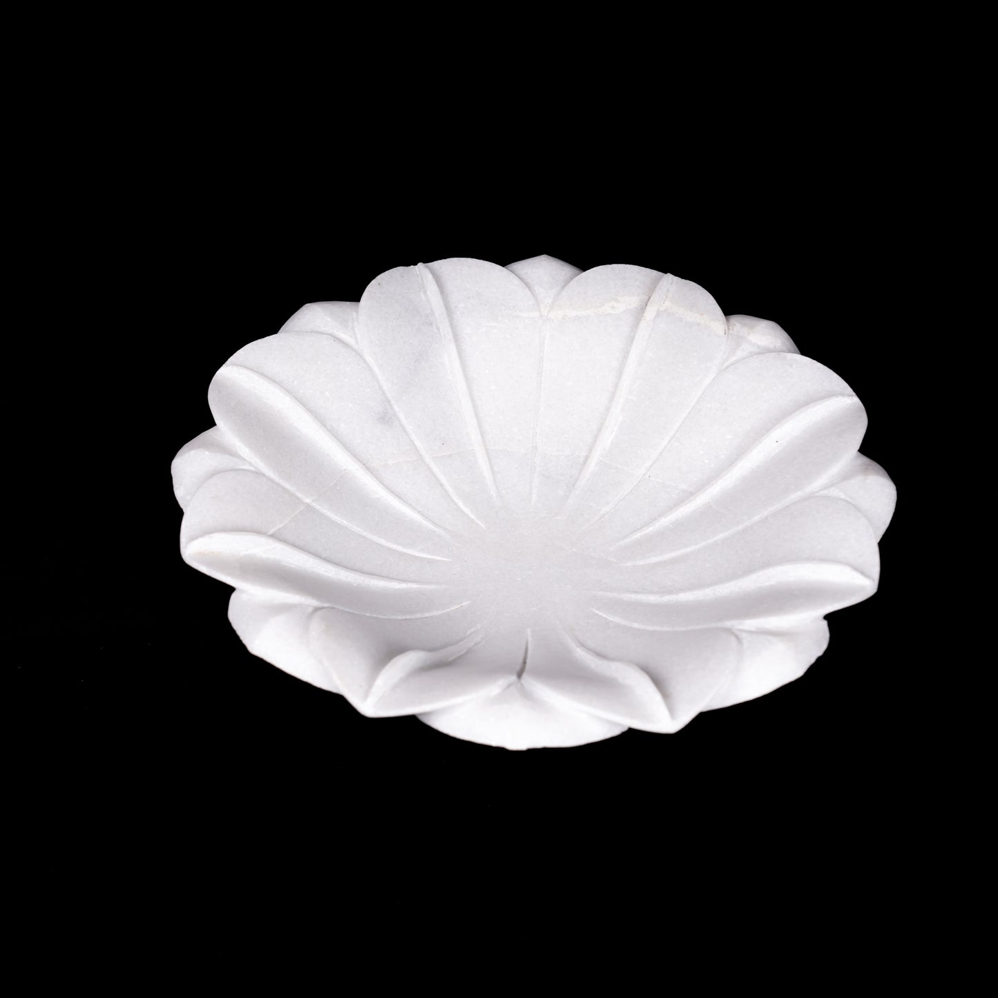 White Marble Lotus Urli | Multipurpose Bowl