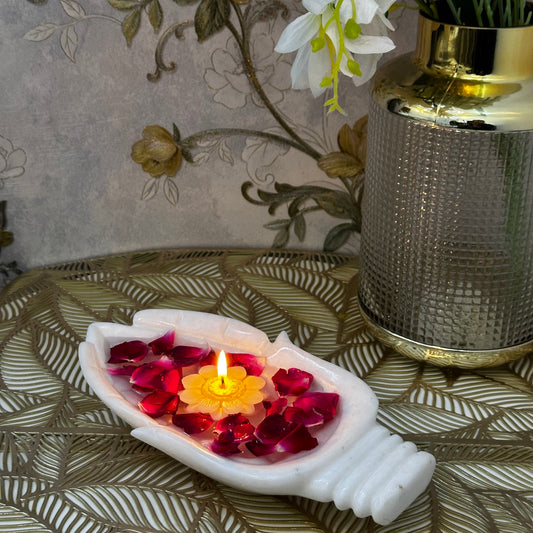 White Multipurpose Palm shaped Bowl