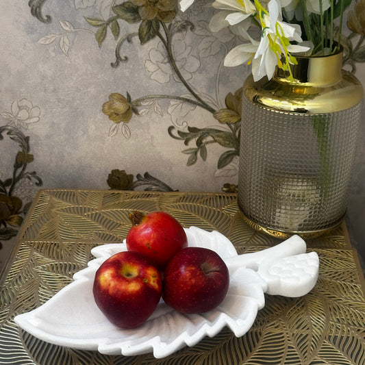 leave marble fruit bowl for kitchen