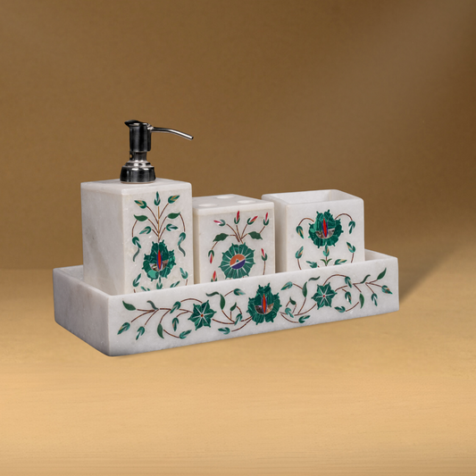 Agra Inlay Bathroom set  ( Set of 4 )