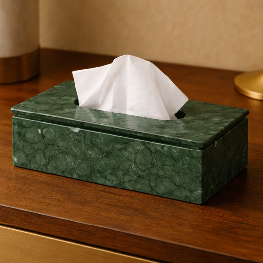 白色大理石蝴蝶纸巾架 | 奢华艺术装饰