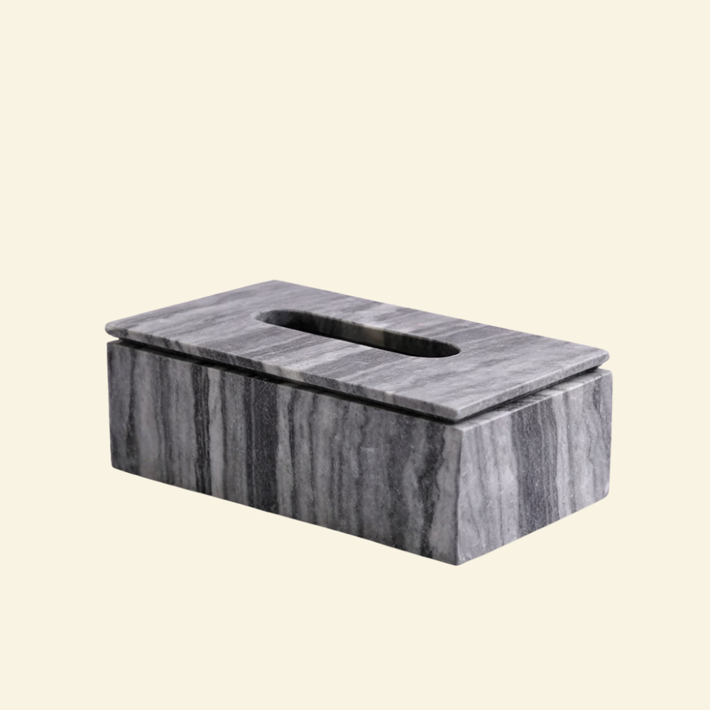 白色大理石蝴蝶纸巾架 | 奢华艺术装饰