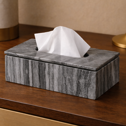 白色大理石蝴蝶纸巾架 | 奢华艺术装饰