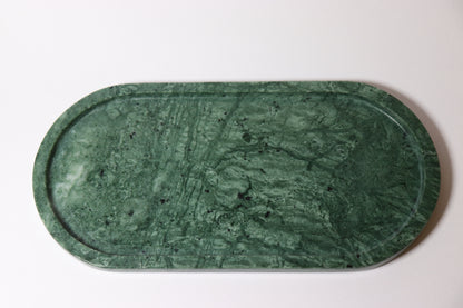 Green Marble Oval Tray