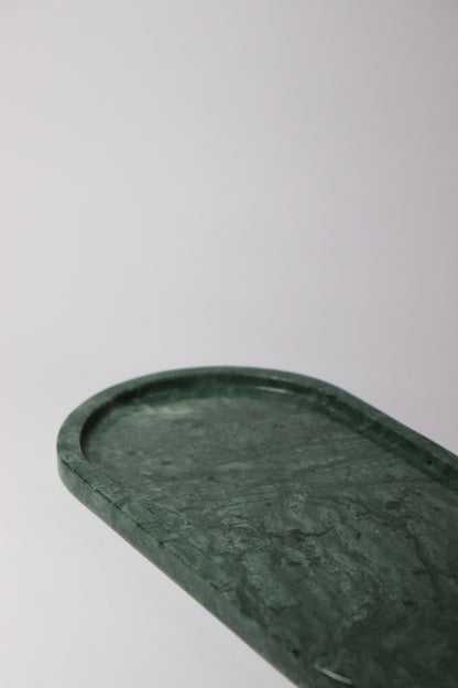Green Marble Oval Tray